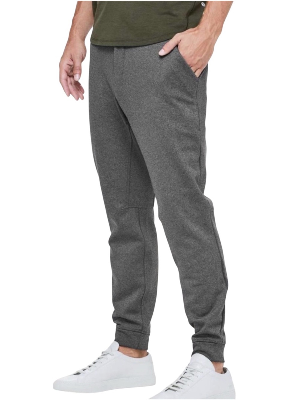 Lululemon Heathered Coal Gray City Sweat Thermo Joggers Pants size Medium